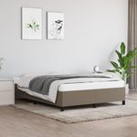VIDAXL Cadre de lit sans matelas taupe 140x200 cm tissu