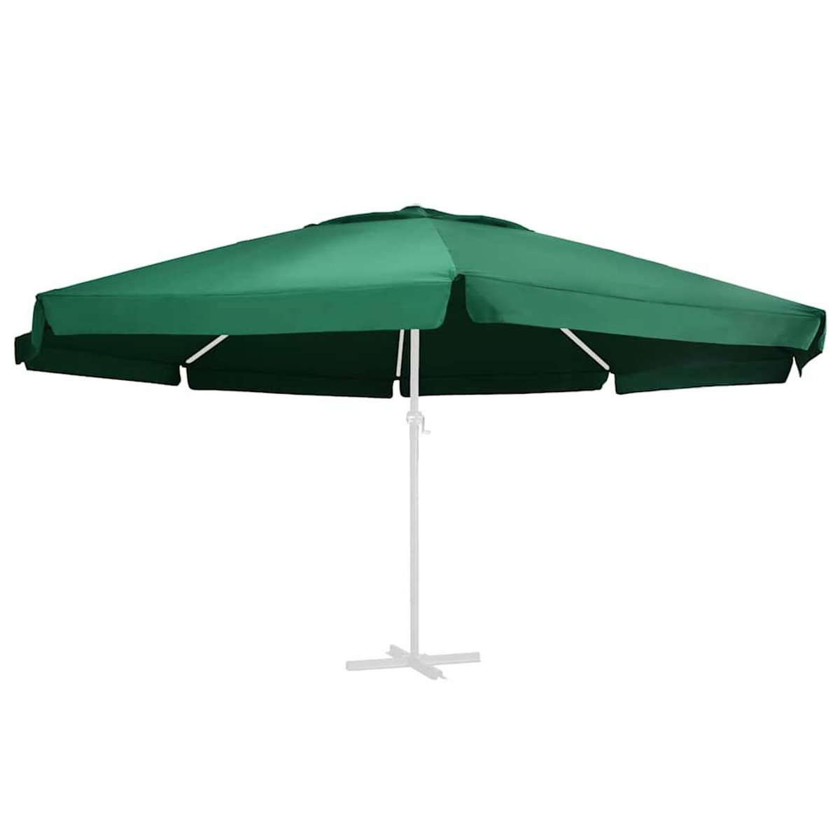 VIDAXL Tissu de remplacement pour parasol d'exterieur Vert 610 cm