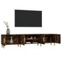 Voir la diapositive 5 : VIDAXL Meuble TV chene fume 180x31,5x40 cm bois d'ingenierie