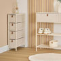 Voir la diapositive 4 : FIVE Meuble de Rangement 4 Tiroirs  Tissa  77cm Beige