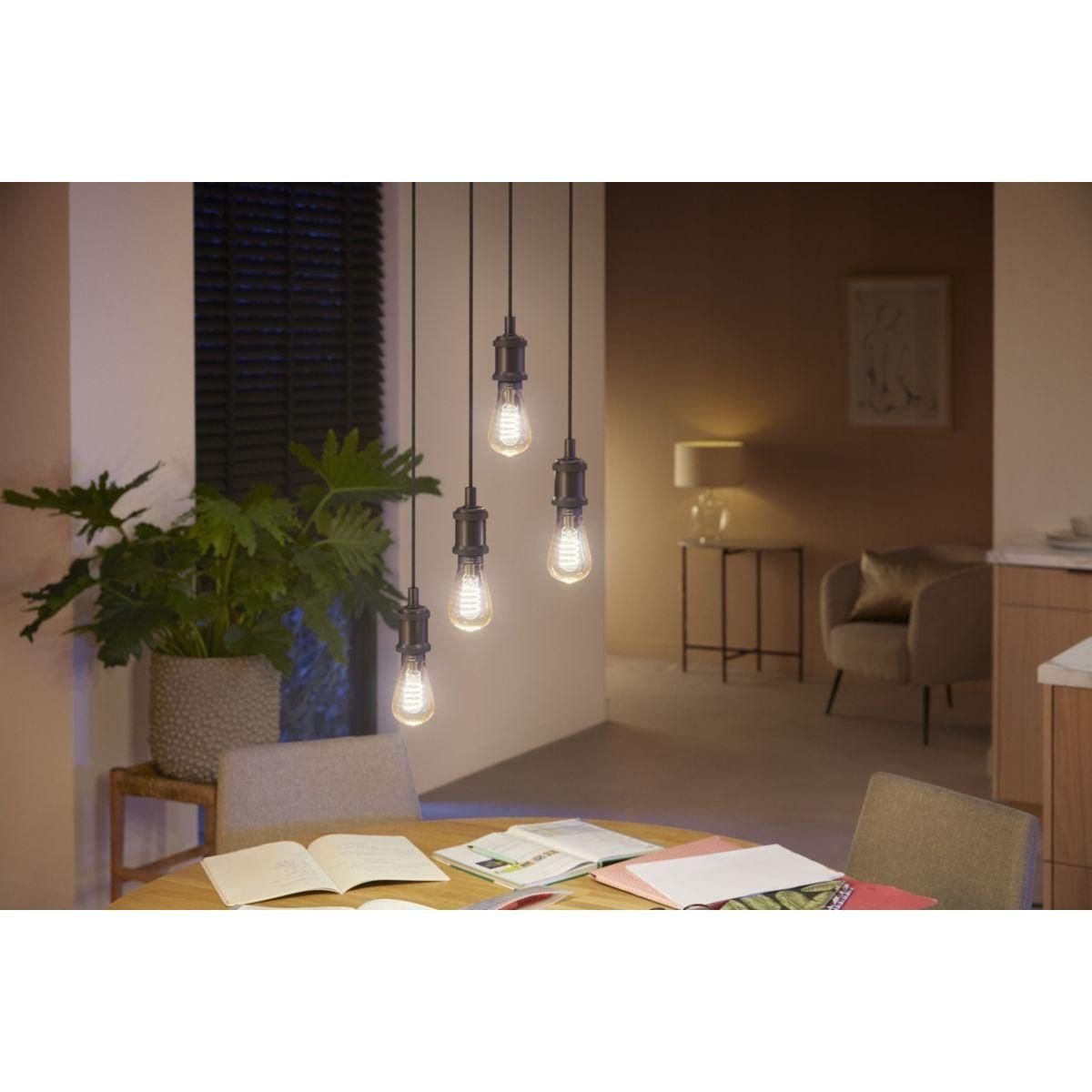 Philips Ampoule LED connectée HUE White Ambiance E27 7W Filament
