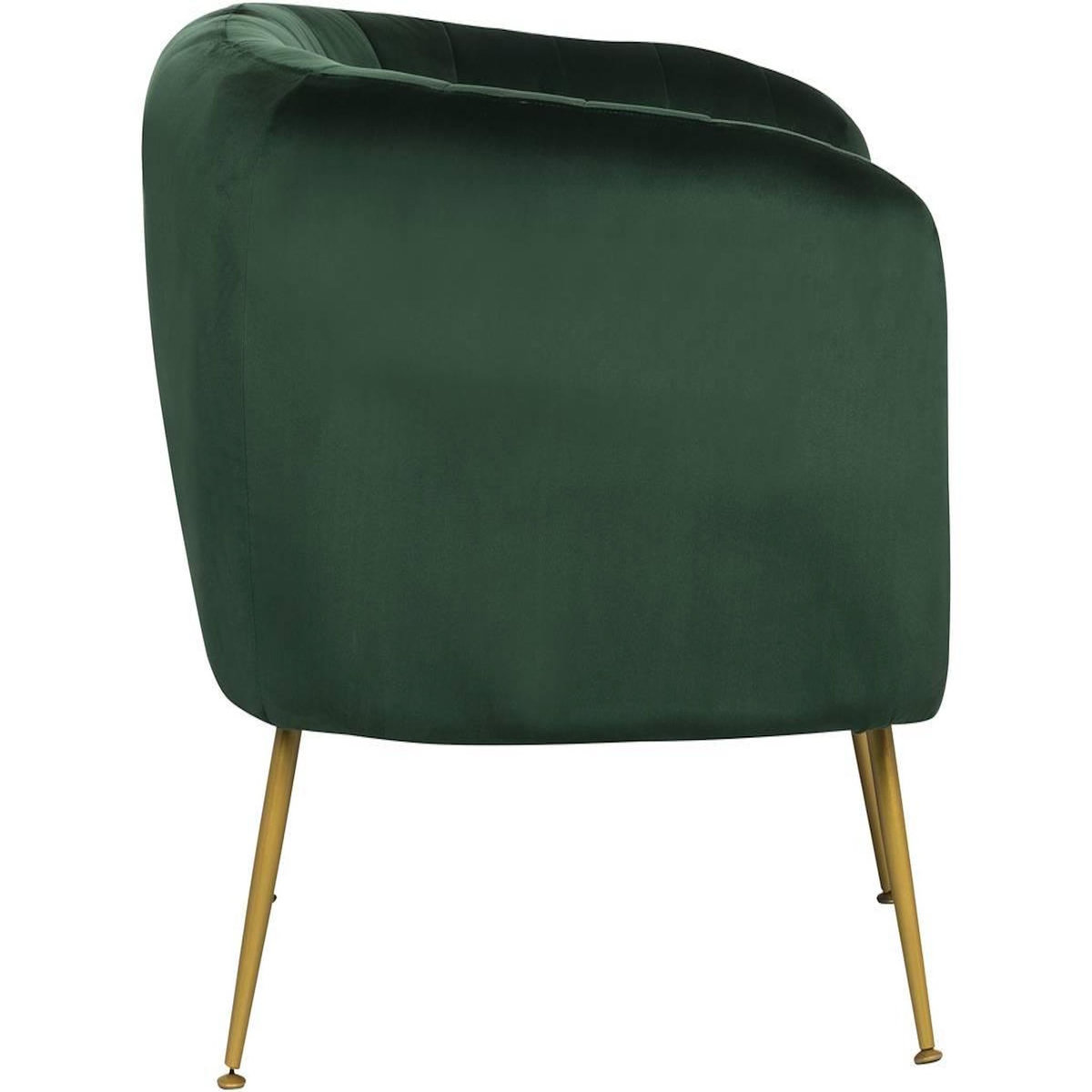 Habitat et Jardin Fauteuil en velours  Diana  - 1 place - Vert