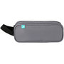 Voir la diapositive 1 : AUCHAN Trousse 2 compartiments rectangle grise