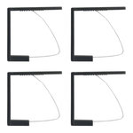 Paris Prix Lot de 4 Pinces Nappe  Thad  4cm Anthracite