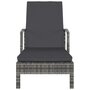 Voir la diapositive 2 : VIDAXL Chaise longue avec accoudoirs Résine tressée Gris