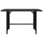 Voir la diapositive 2 : VIDAXL Table a manger de jardin Noir 110x70x65 cm Resine tressee