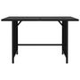 Voir la diapositive 2 : VIDAXL Table a manger de jardin Noir 110x70x65 cm Resine tressee