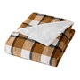 Voir la diapositive 1 : Paris Prix Plaid Tartan Sherpa  Ecossais  125x150cm Camel