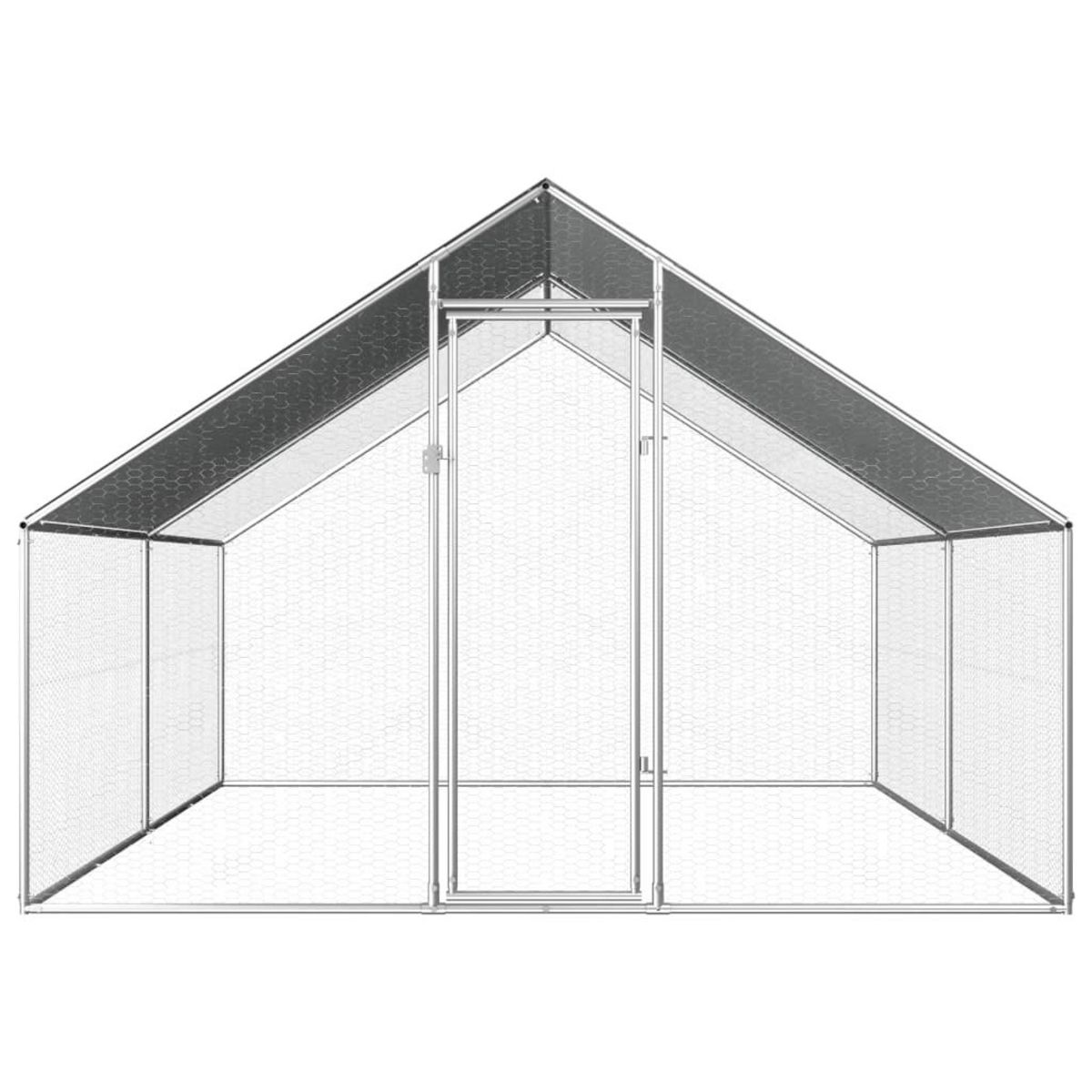 VIDAXL Poulailler d'exterieur 2,75 x 4 x 1,92 m Acier galvanise