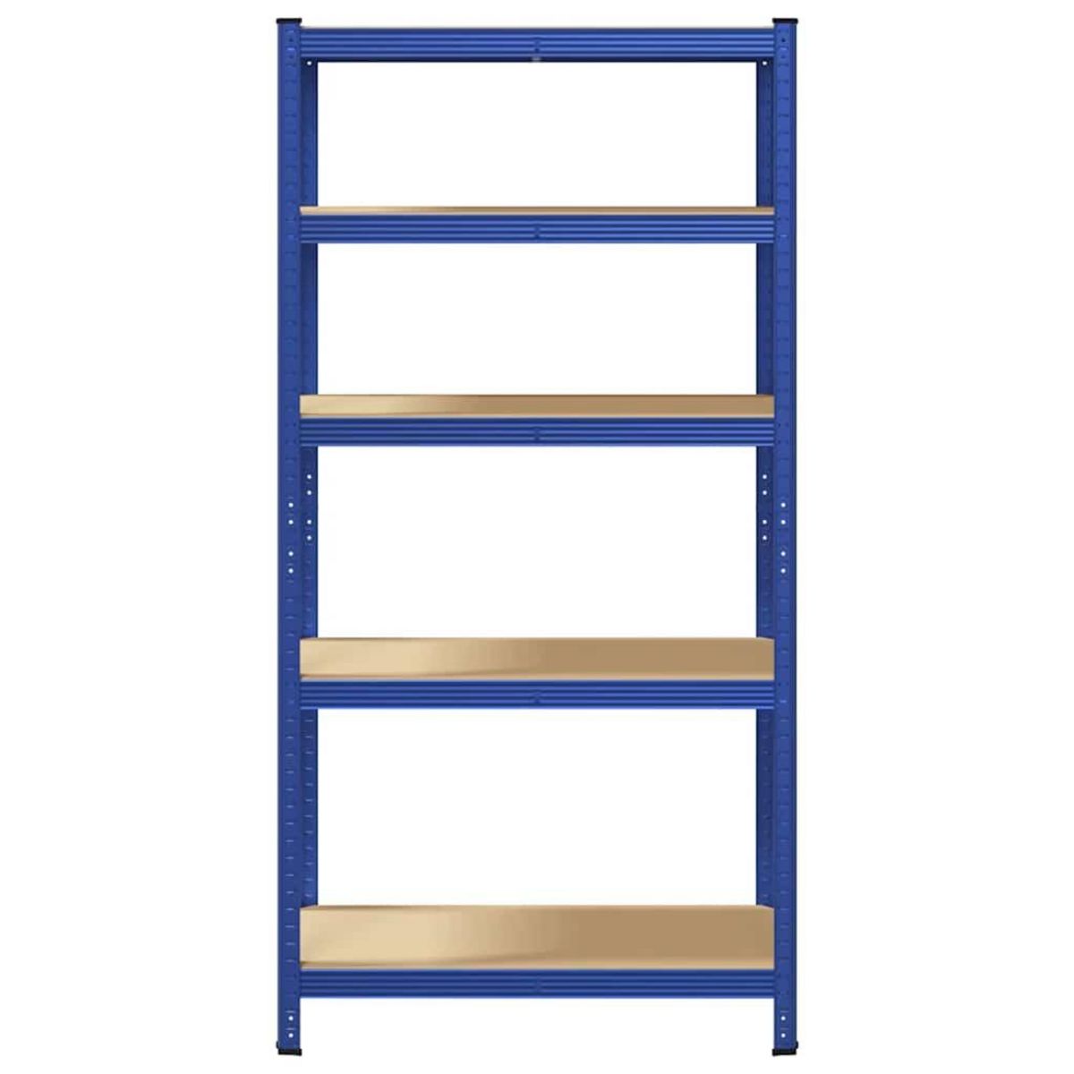 VIDAXL Etagere de rangement a 5 niveaux Bleu Acier et bois ingenierie