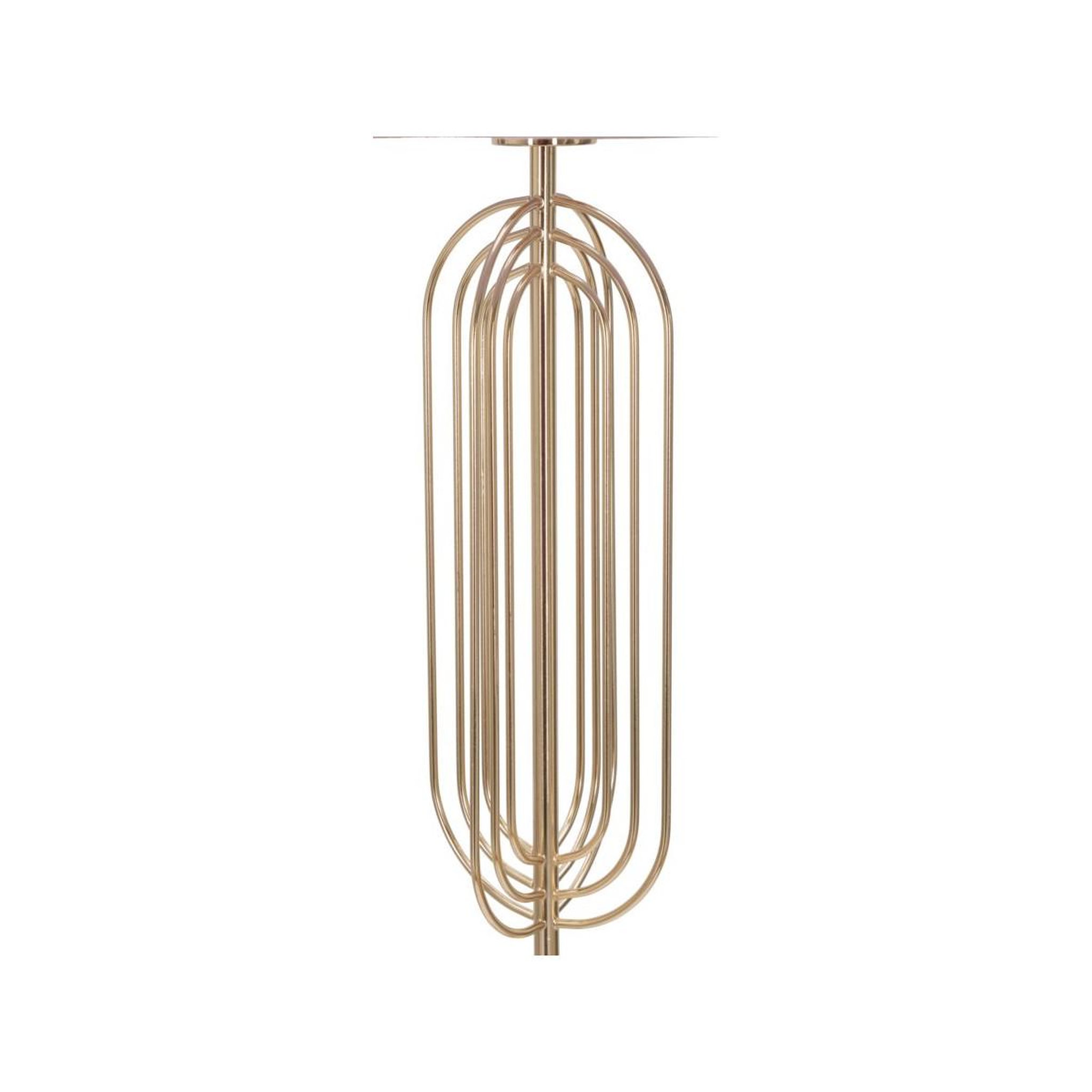 Voir la diapositive 2 : Paris Prix Lampadaire design en métal  krista  168cm rose & or
