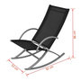 Voir la diapositive 6 : VIDAXL Chaises a bascule de jardin lot de 2 Acier et textilene Noir