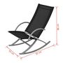 Voir la diapositive 6 : VIDAXL Chaises a bascule de jardin lot de 2 Acier et textilene Noir