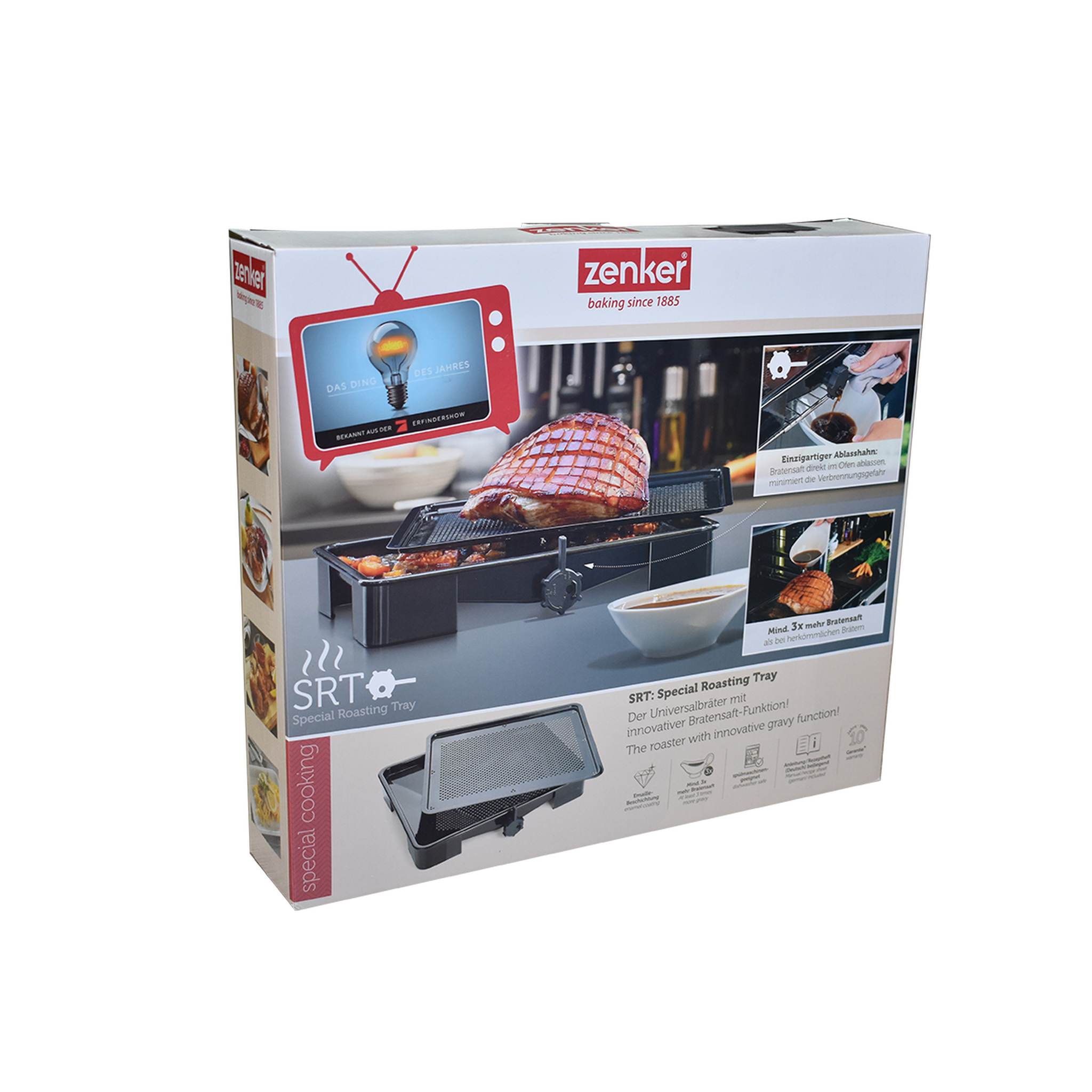Voir la diapositive 6 : ZENKER Plat de cuisson four pour rôti avec bac de récupération du jus de 3 litres 39 x 33 cm Zenker Special Cooking