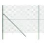 Voir la diapositive 4 : VIDAXL Cloture en mailles de chaîne vert 1,4x25 m