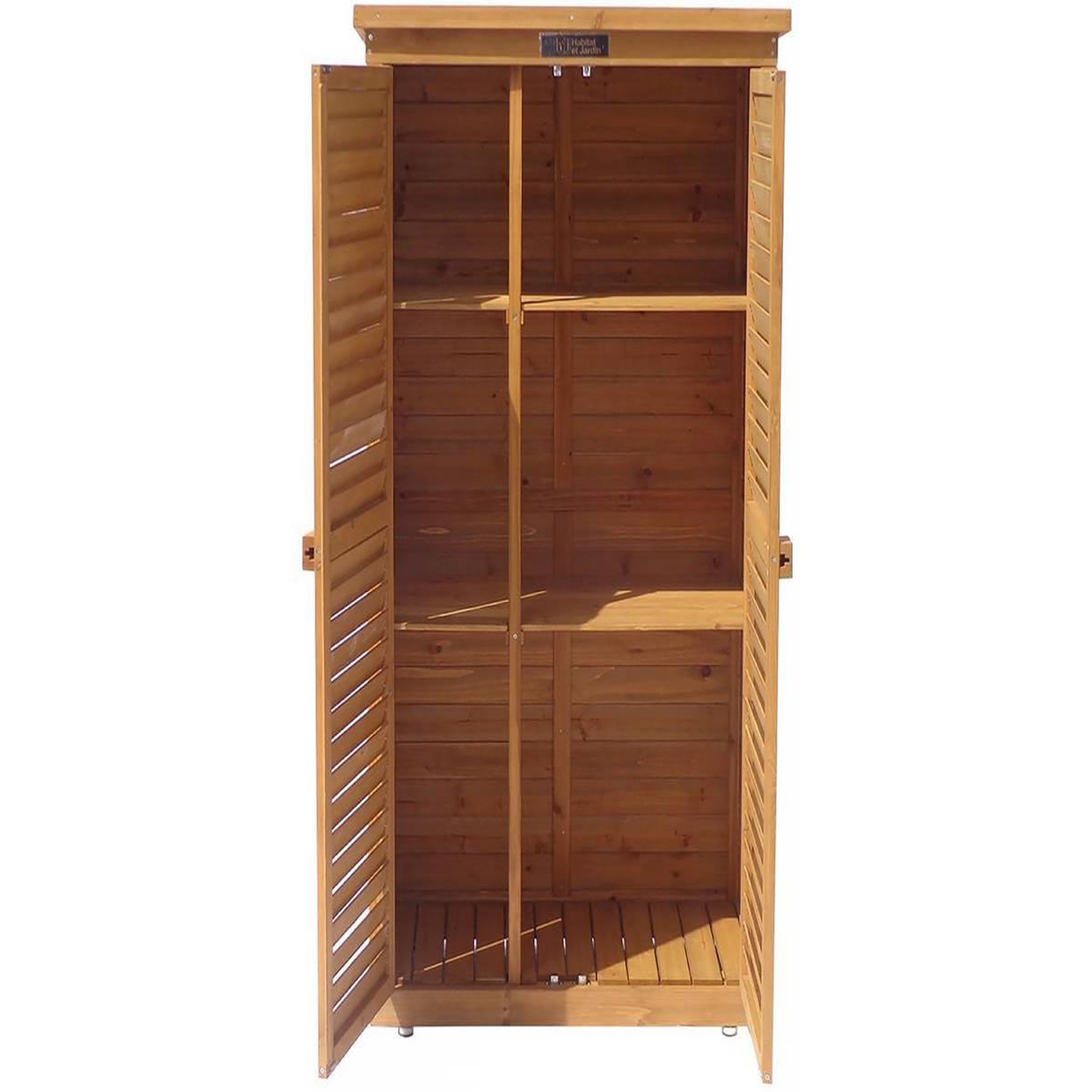Voir la diapositive 3 : Habitat et Jardin Armoire de jardin  Space  - 87 x 46.5 x 160 cm - Marron
