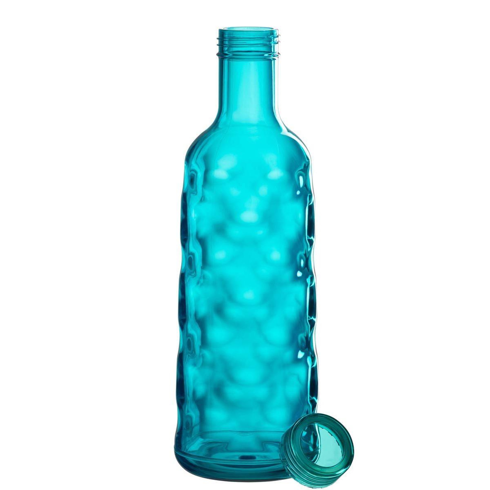 Voir la diapositive 2 : J-LINE Bouteille en plastique  martelé  1,15l bleu