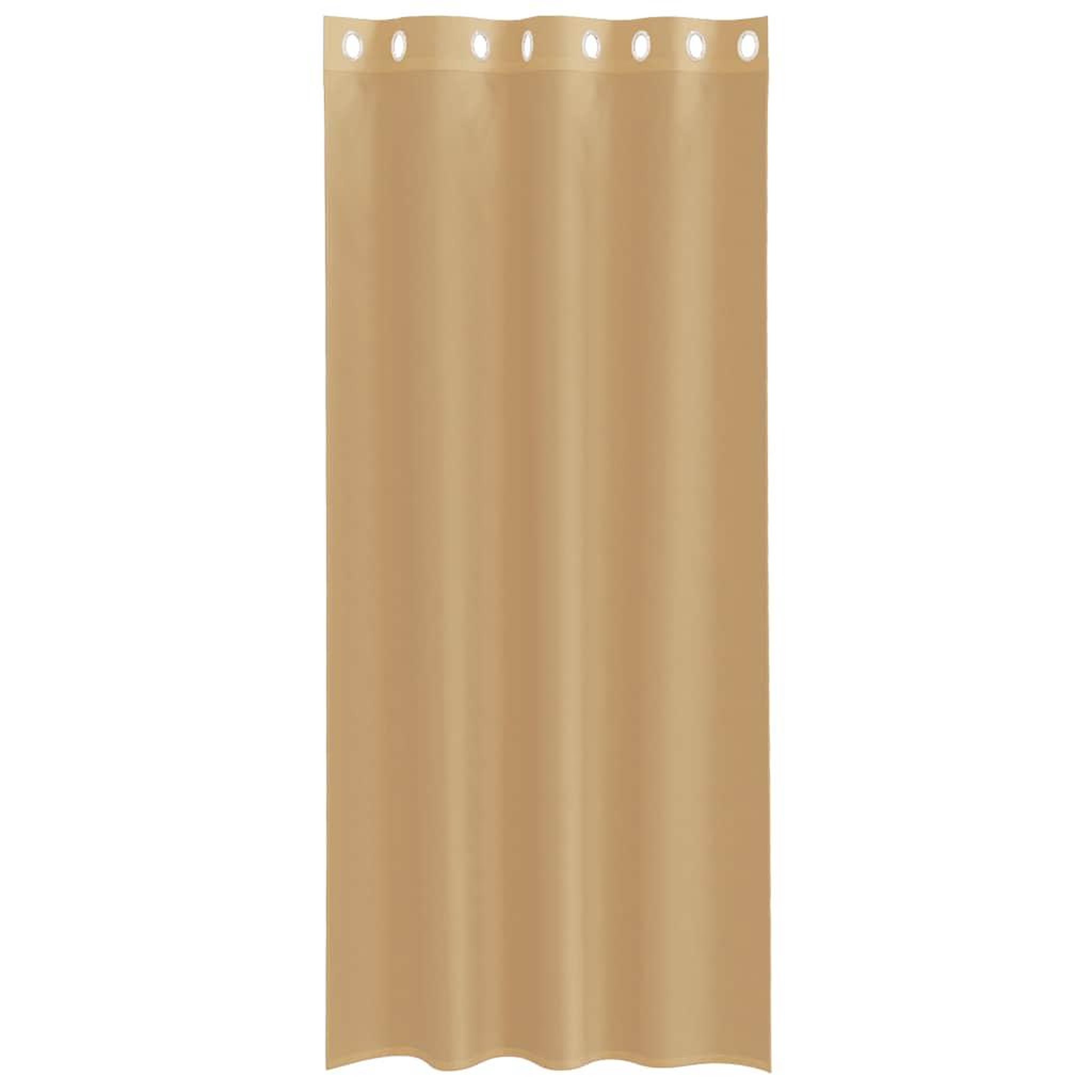 Voir la diapositive 4 : VIDAXL Rideaux en voile avec œillets 2 pcs sable