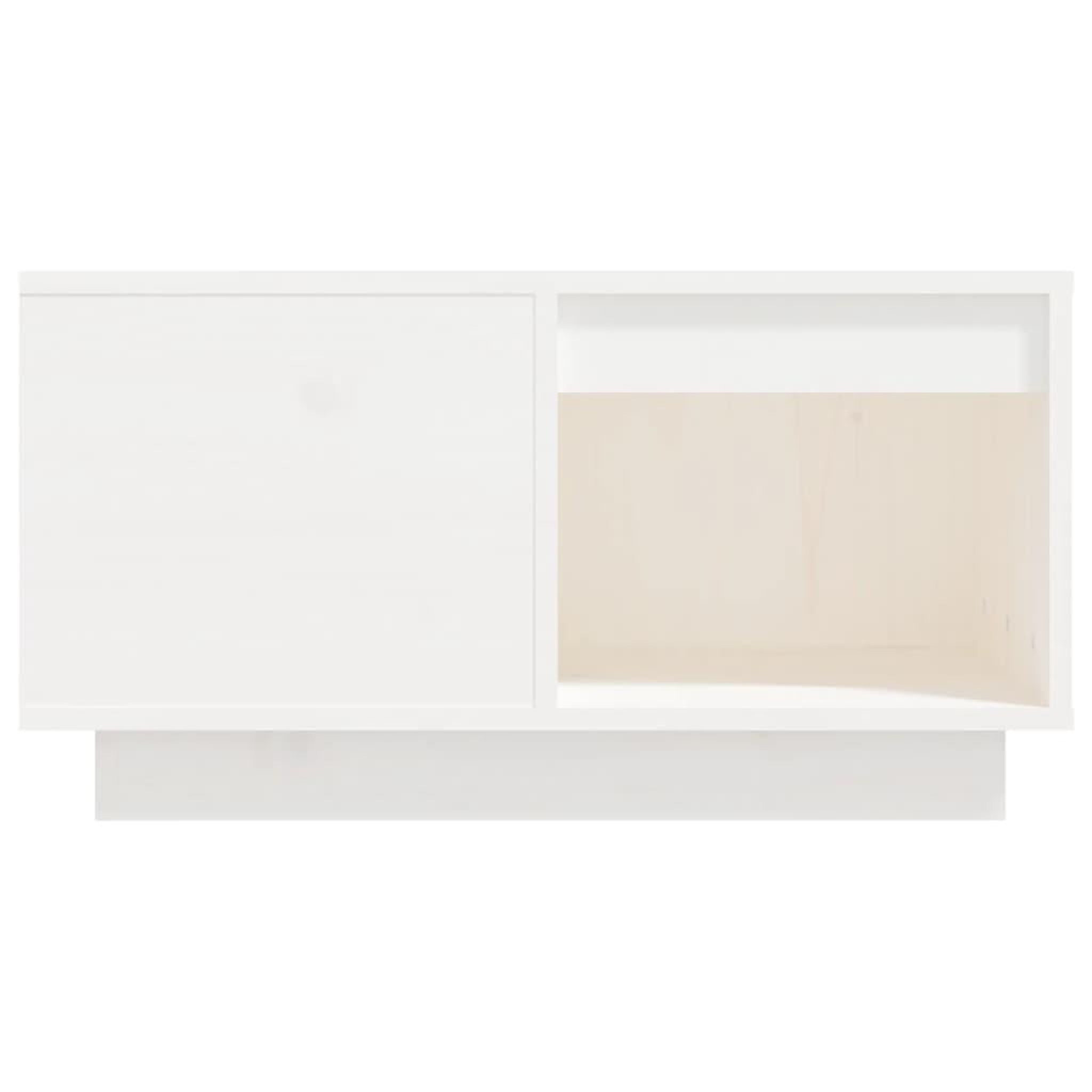 Voir la diapositive 5 : VIDAXL Table basse Blanc 60x61x32,5 cm Bois massif de pin