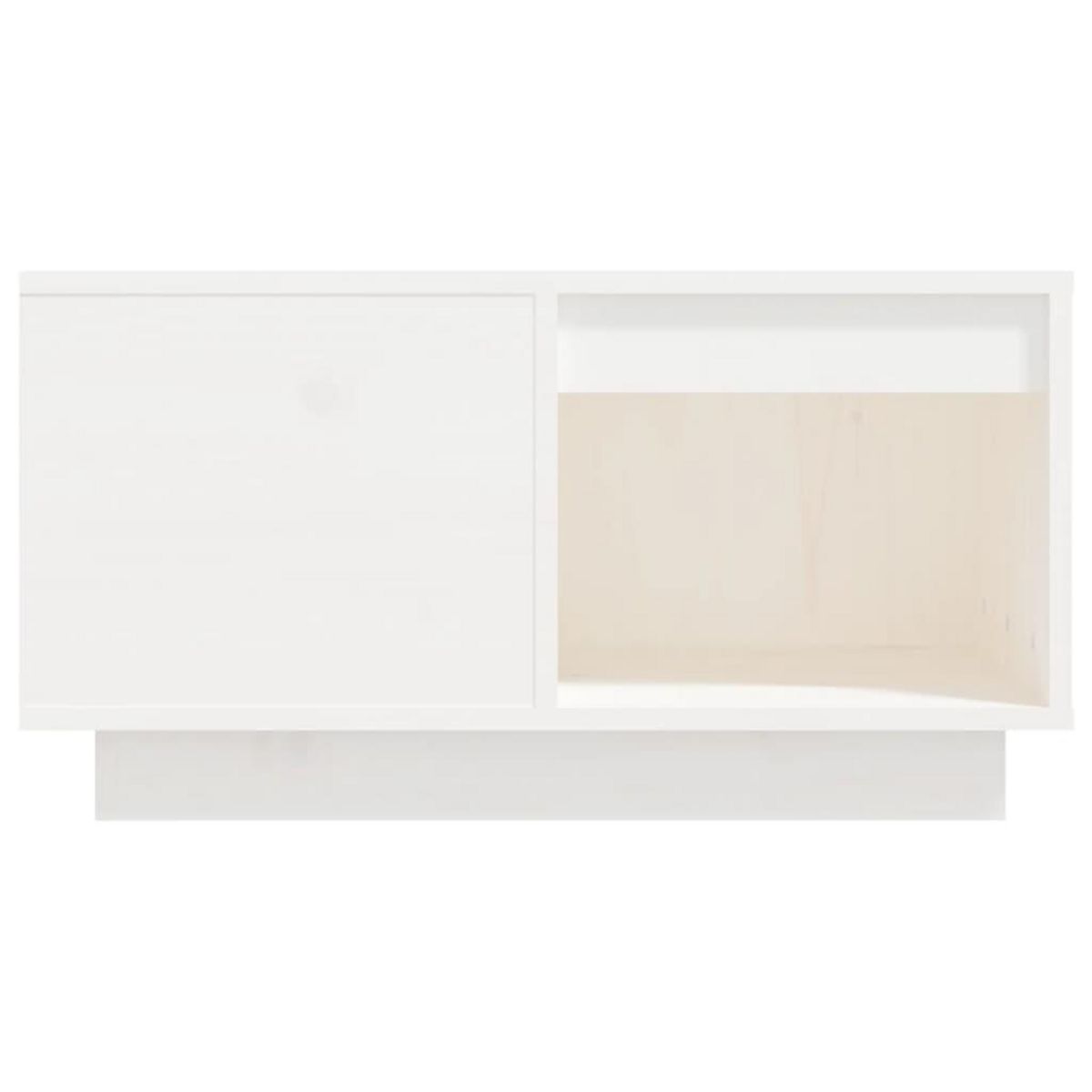 VIDAXL Table basse Blanc 60x61x32,5 cm Bois massif de pin