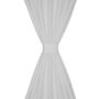 Voir la diapositive 3 : VIDAXL 2 pcs Rideau a Passant Micro Satin Blanc 140 x 245 cm