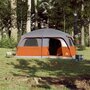 Voir la diapositive 3 : VIDAXL Tente de cabine familiale 10 personnes gris orange impermeable