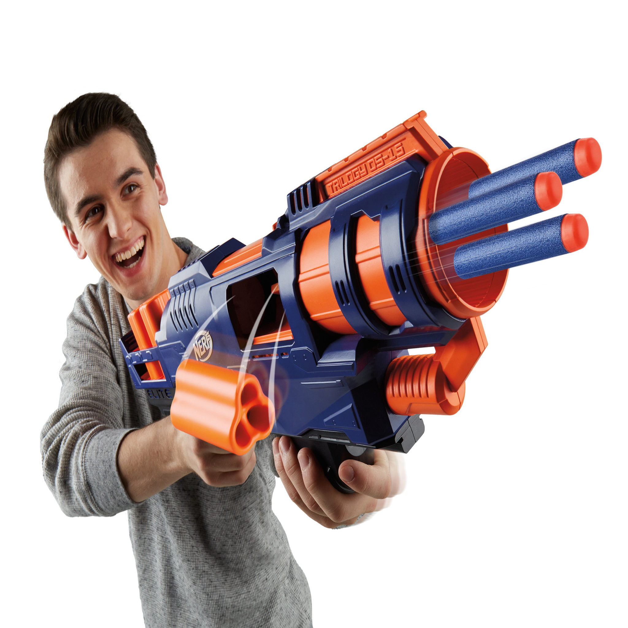 Voir la diapositive 3 : HASBRO Blaster Trilogy DS-15 + 15 fléchettes - Nerf N-Strike Elite