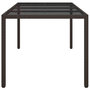 Voir la diapositive 4 : VIDAXL Table de jardin Marron 190x90x75 cm Verre trempe/resine tressee