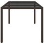 Voir la diapositive 4 : VIDAXL Table de jardin Marron 190x90x75 cm Verre trempe/resine tressee