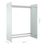 Voir la diapositive 6 : VIDAXL Portant de bois de chauffage Blanc 80x35x100 cm Verre trempe