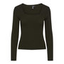 Voir la diapositive 1 : Pieces T-Shirt Manches Longues Kaki Femme Pieces Kalu