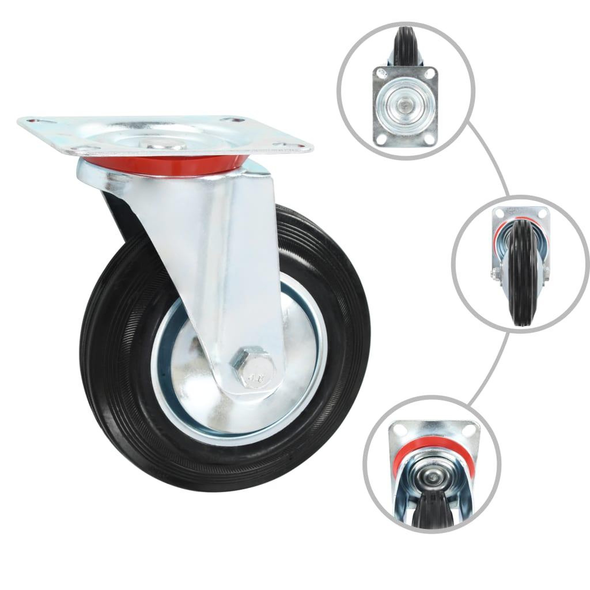 Voir la diapositive 2 : VIDAXL 12 pcs Roulettes pivotantes 160 mm