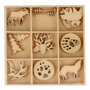 Voir la diapositive 1 : Artemio 27 mini décorations en bois - Animaux de la forêt - Woodland