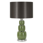 Paris Prix Lampe à Poser en Verre  Eva Three  57cm Vert & Noir