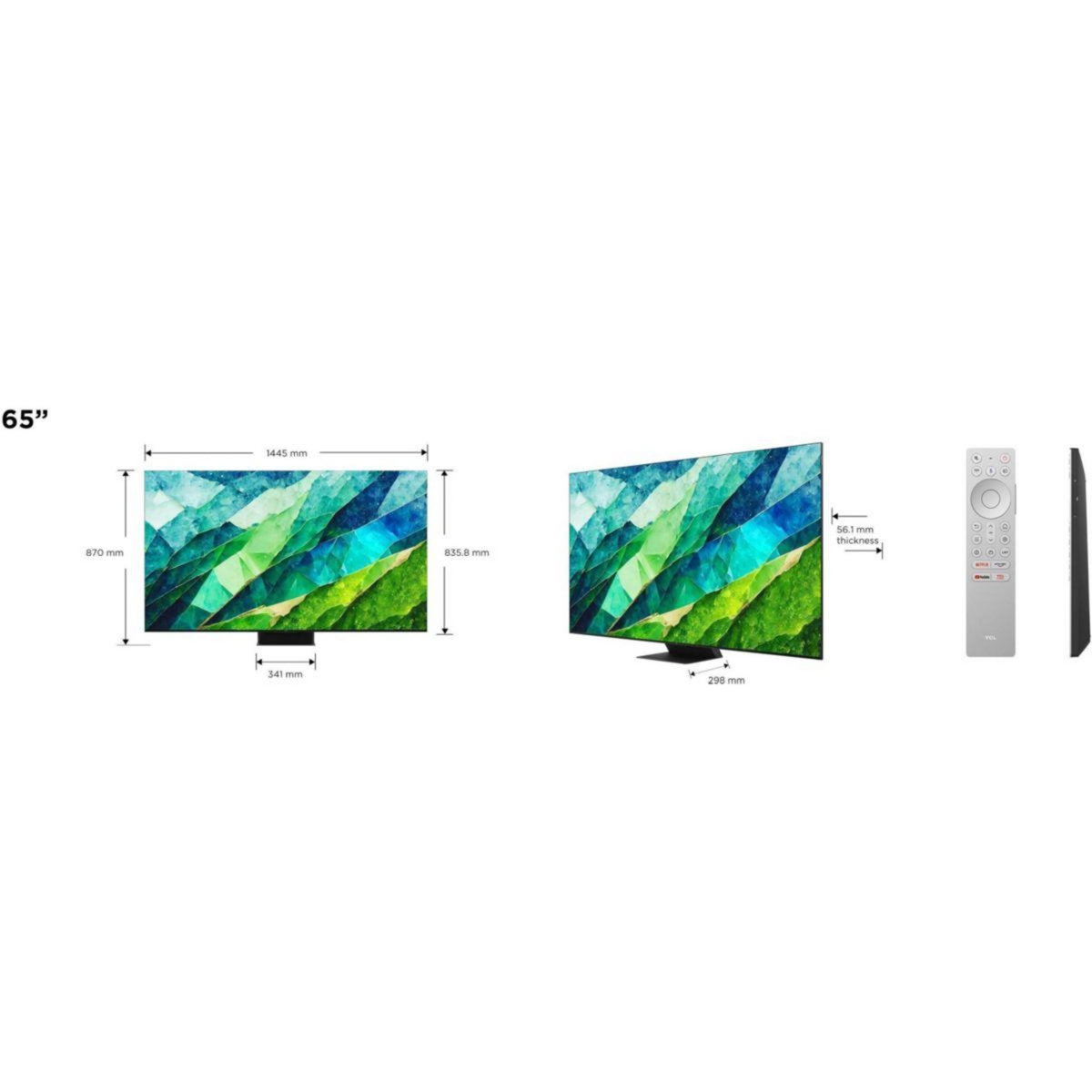 TCL TV QLED 65C89B 2024-65 pouces (164cm)