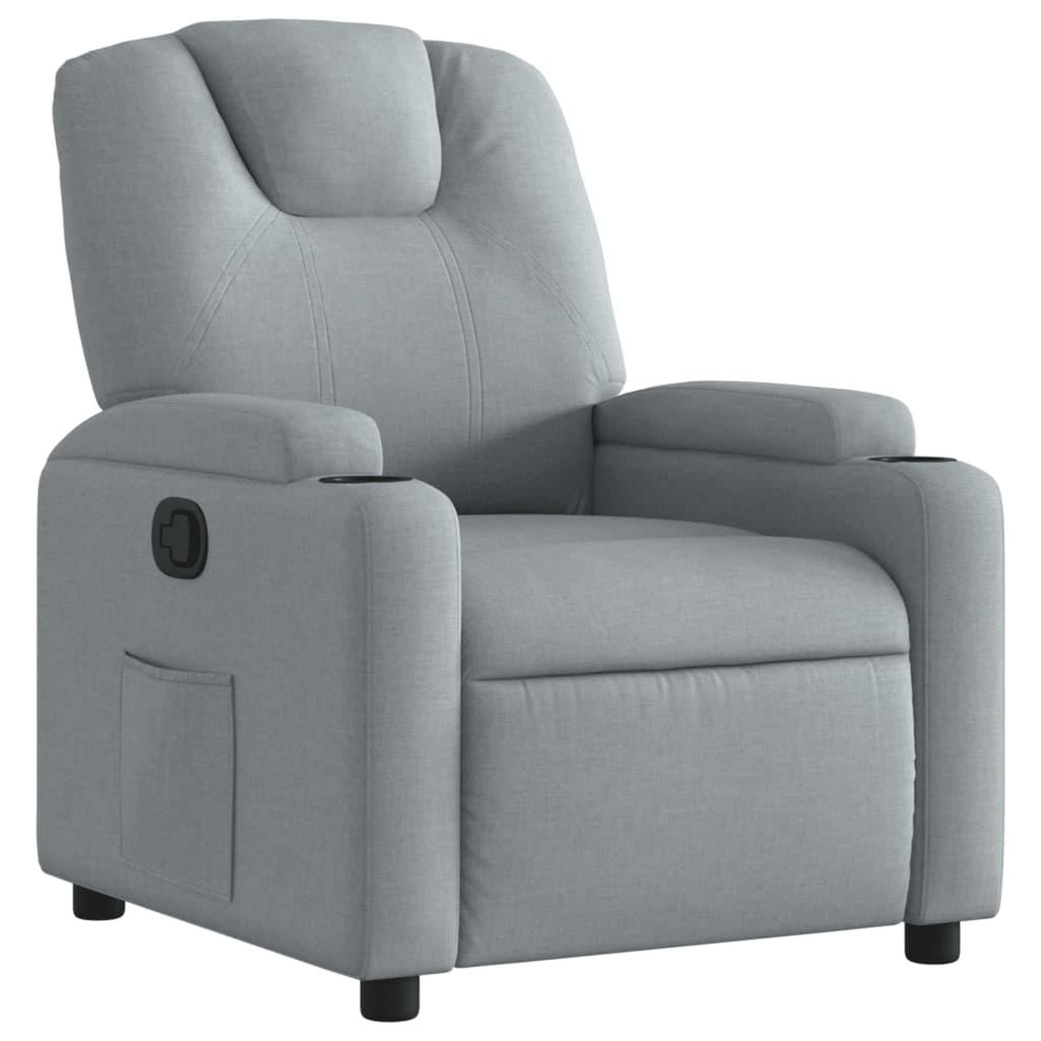 Voir la diapositive 2 : VIDAXL Fauteuil inclinable Gris clair Tissu