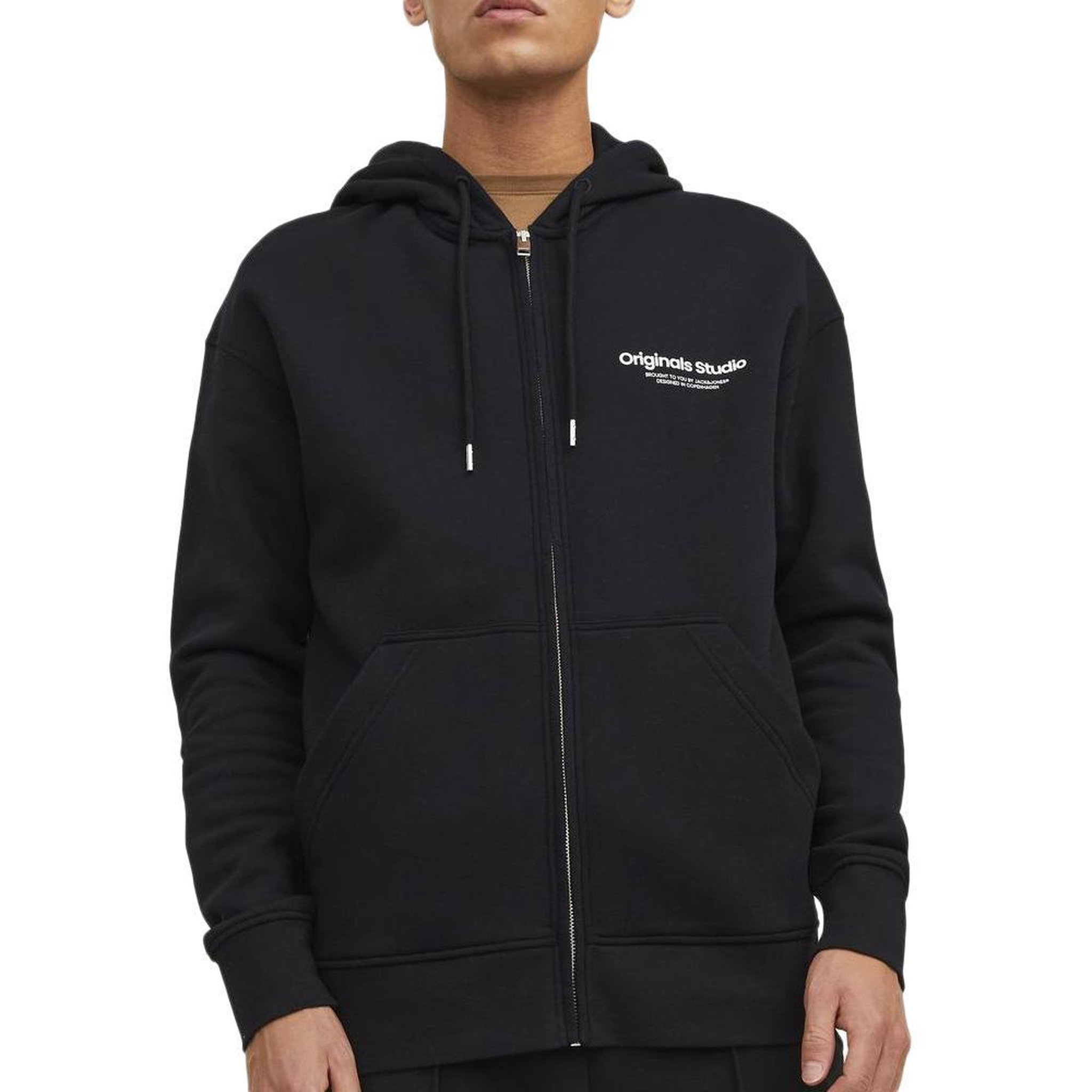 Jack & Jones Sweat Zippé  Homme Jack & Jones Orvester. Coloris disponibles : Noir