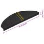 Voir la diapositive 6 : VIDAXL Tapis d'escalier autocollants 15 pcs 65x22,5x3,5 cm Noir