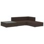 Voir la diapositive 3 : VIDAXL Salon de jardin 4 pcs avec coussins Resine tressee Marron