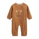 Petit Béguin Surpyjama bébé en polaire Constellation. Coloris disponibles : Marron