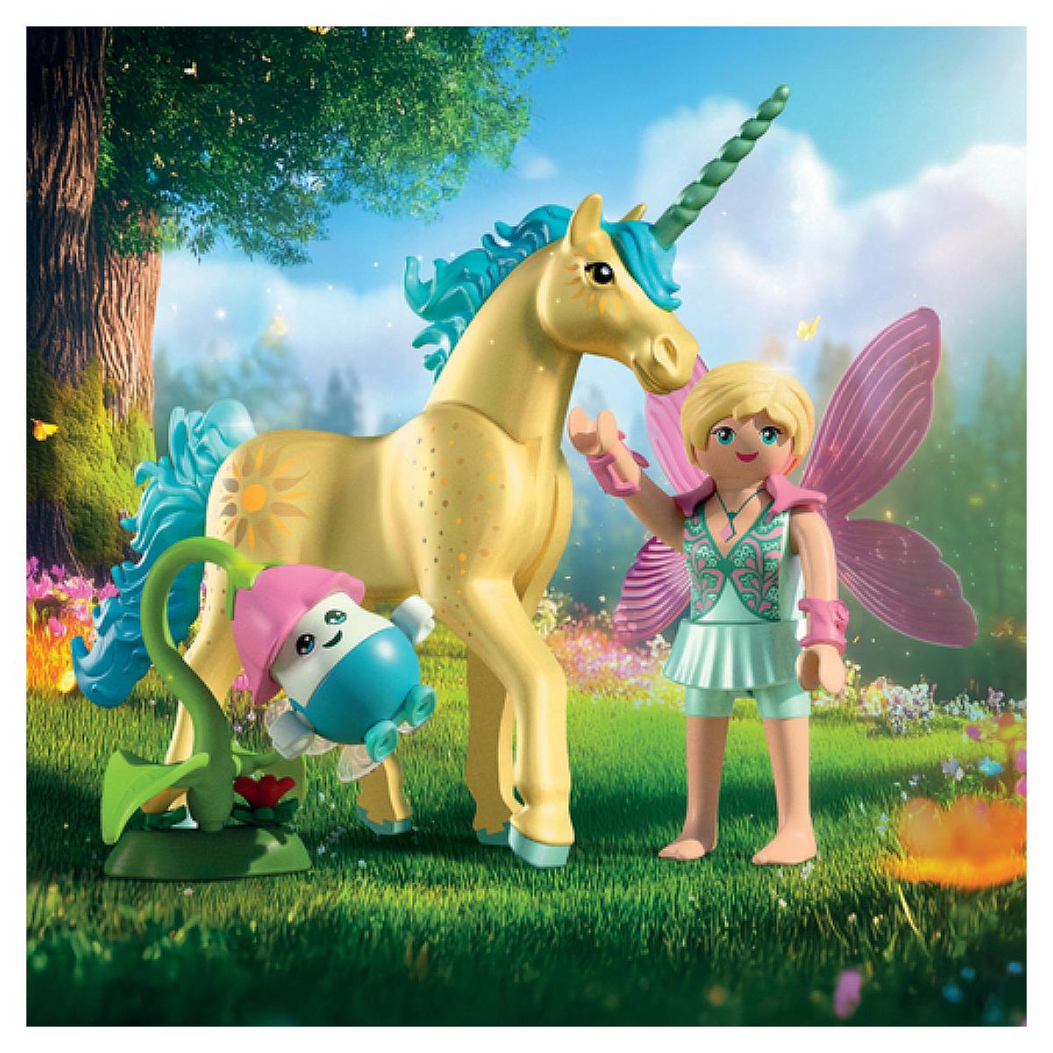 Voir la diapositive 3 : PLAYMOBIL 71842 Licorne Fleur de soleil avec fée