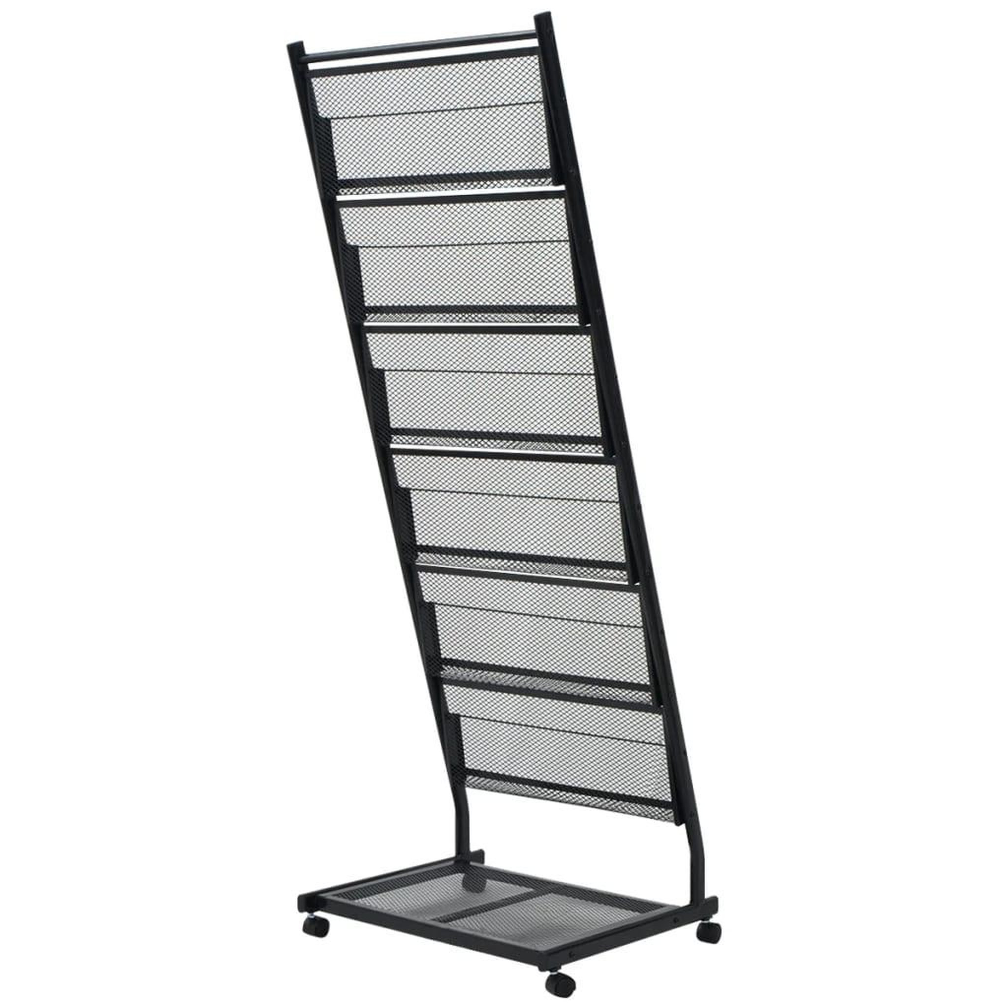 Voir la diapositive 3 : VIDAXL Porte-revues 47,5 x 43 x 133 cm noir a4