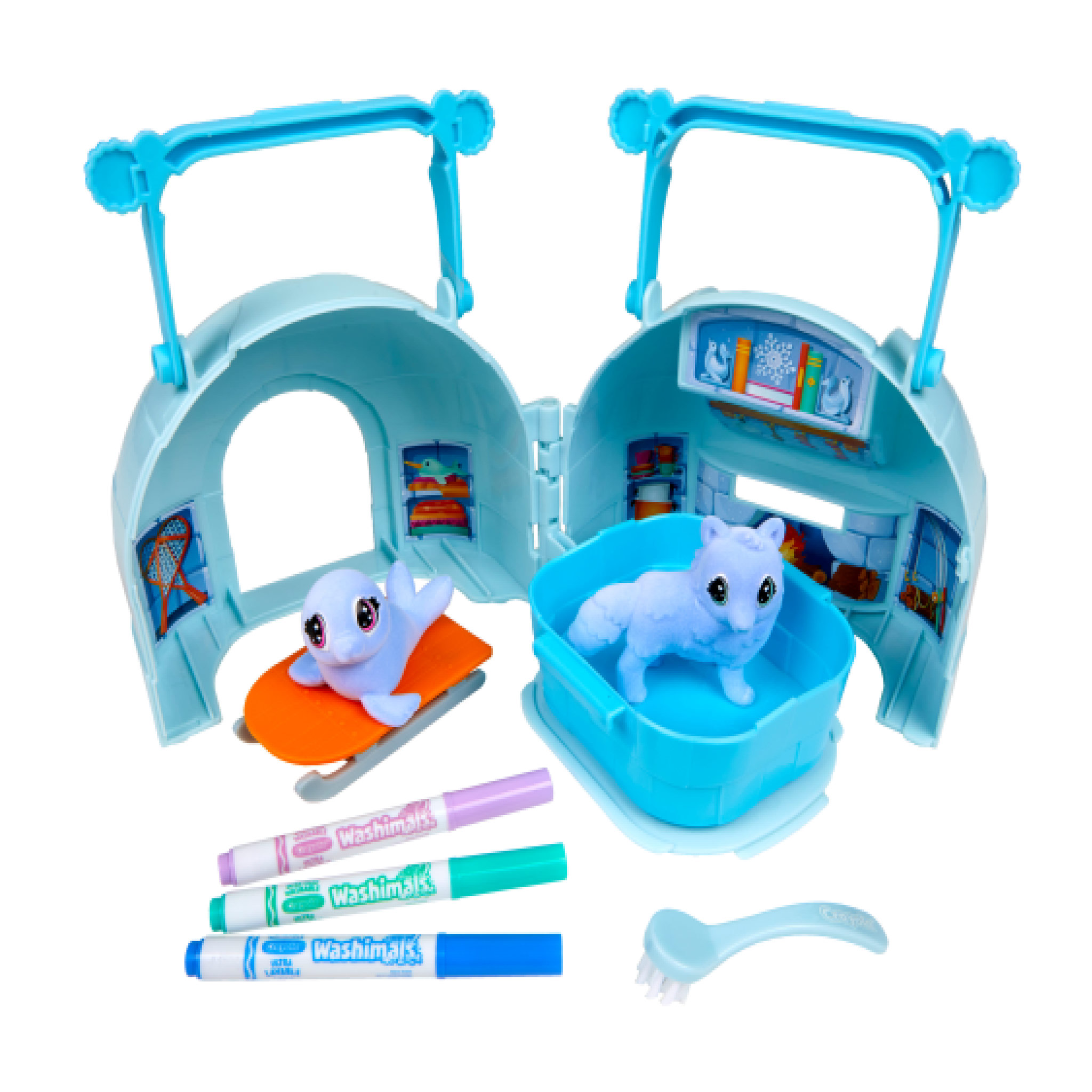 Voir la diapositive 2 : GOLIATH Whashimals Igloo - Colorie et lave d'adorables petits animaux