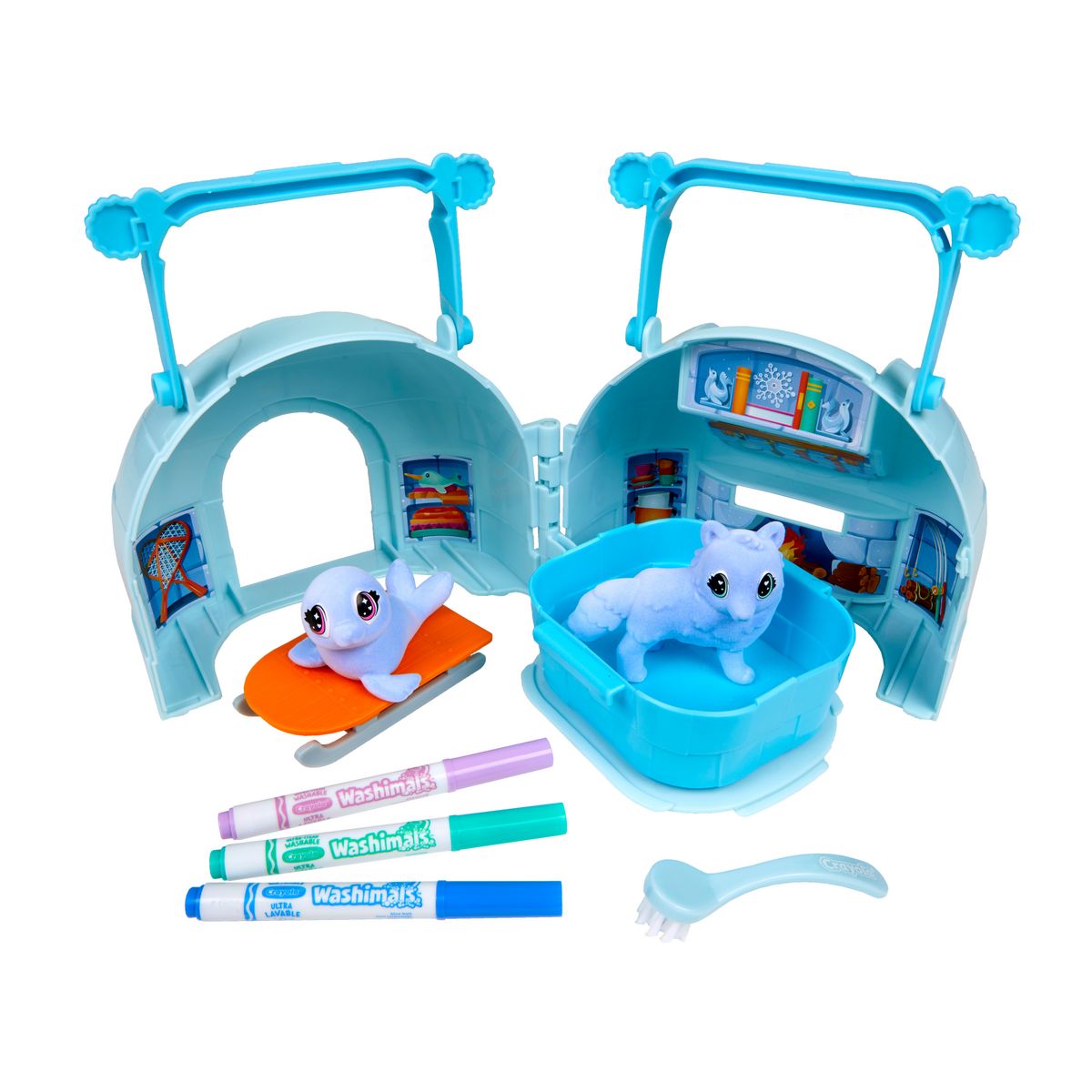GOLIATH Whashimals Igloo - Colorie et lave d'adorables petits animaux