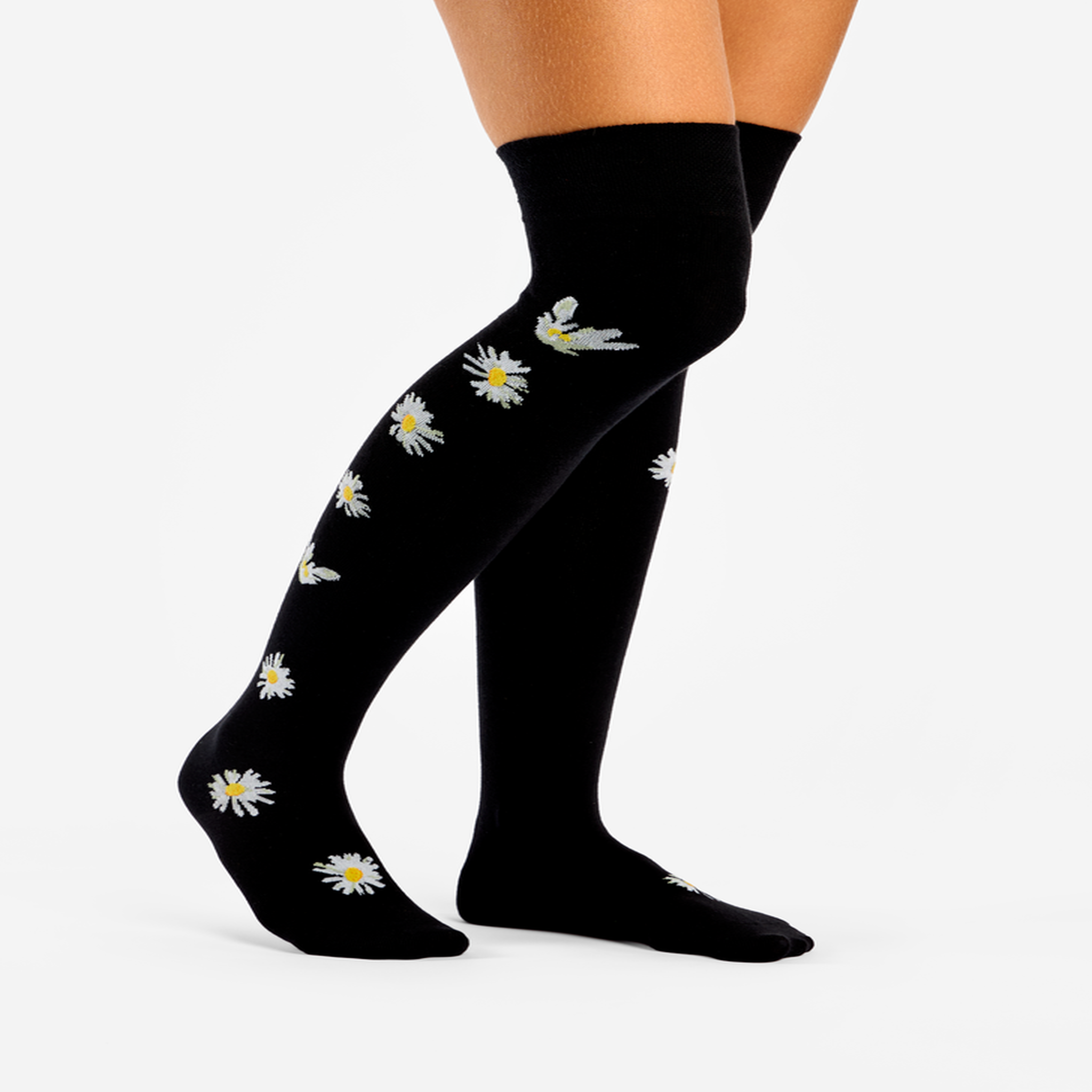 Voir la diapositive 3 : DEDOLES Chaussettes au-dessus des genoux marguerites la nuit