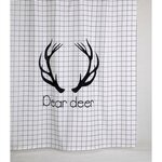 ALLIBERT Rideau de douche design DEAR - 180 x 200 - Blanc