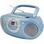 Voir la diapositive 2 : ASTER Boombox Aster SCD5100BL Bleu avec Lecteur CD, K7 et Radio FM