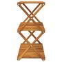 Voir la diapositive 5 : VIDAXL Etagere pliable a 3 niveaux Marron 70x31x63 cm Bois d'acacia
