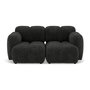 Voir la diapositive 1 : LISA DESIGN Grace - canapé modulable 2 places en velours texturé