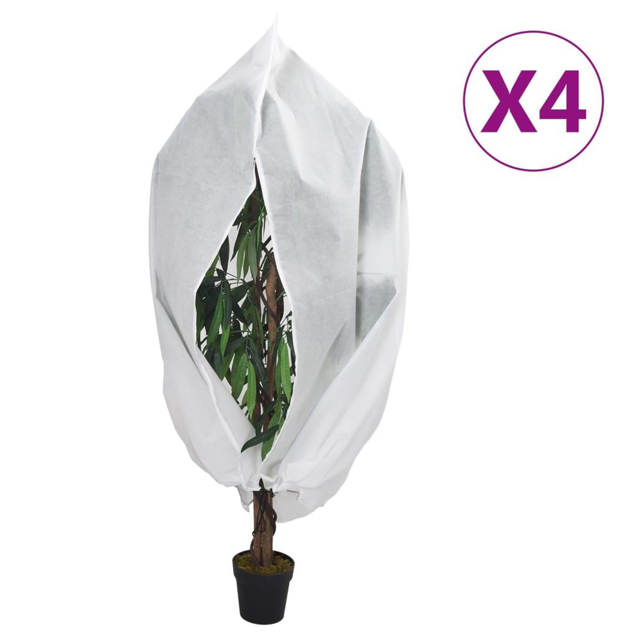VIDAXL Housses de protection pour plantes avec fermeture eclair 4 pcs